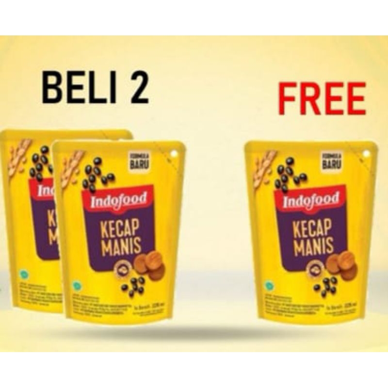 

Kecap Manis Indofood Refill 77g Beli 2 gratis 1 Kecap Indofood 77 gram beli 2 free 1