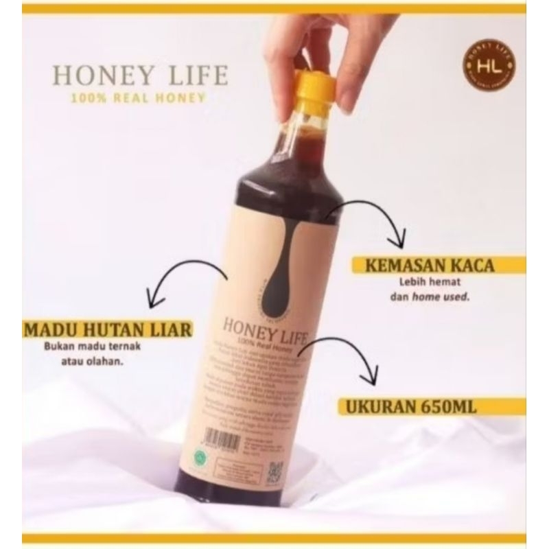 

Honey Life Madu Hutan 640ml Madu Asli Hutan Raw Wild Forest Honey