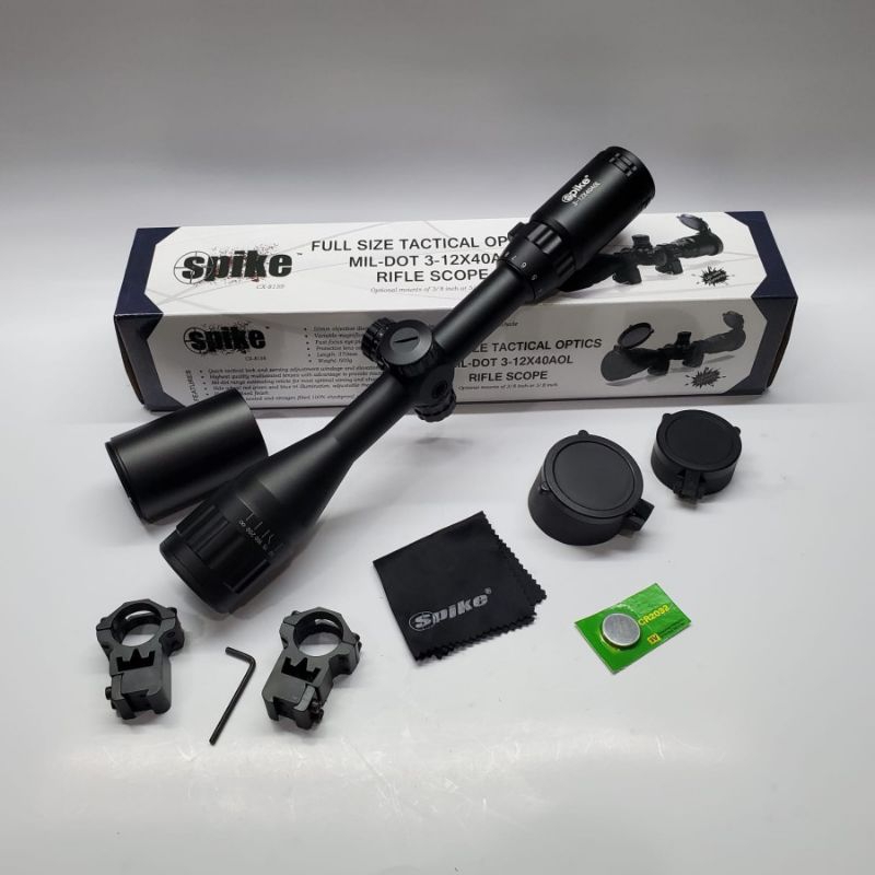 TELESKOP SPIKE 3-12X40AOL MURAH ORIGINAL