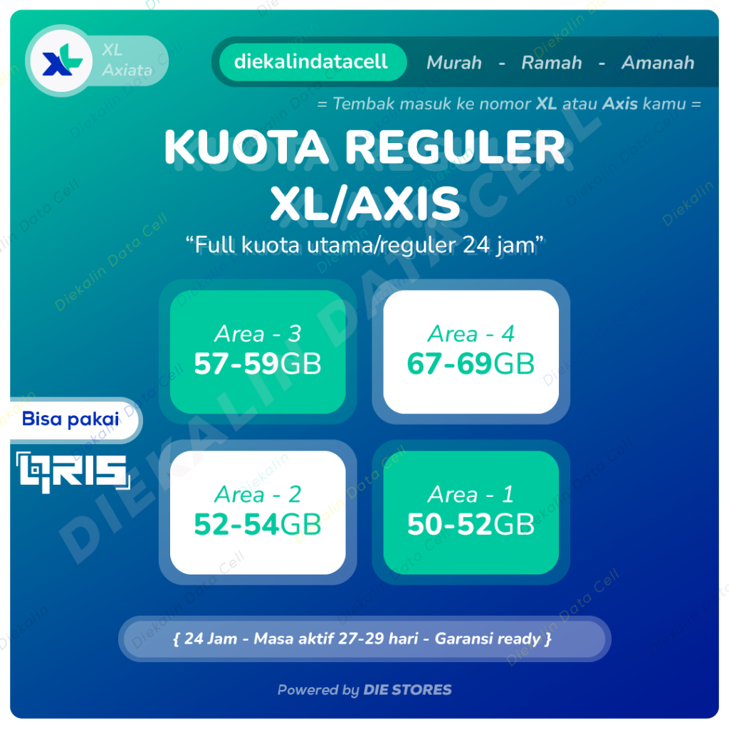 Paket Kuota Data XL AKRAB MINI BIG JUMBO Besar 24 Jam Tembak/Inject XL Internet - Murah Ramah Amanah
