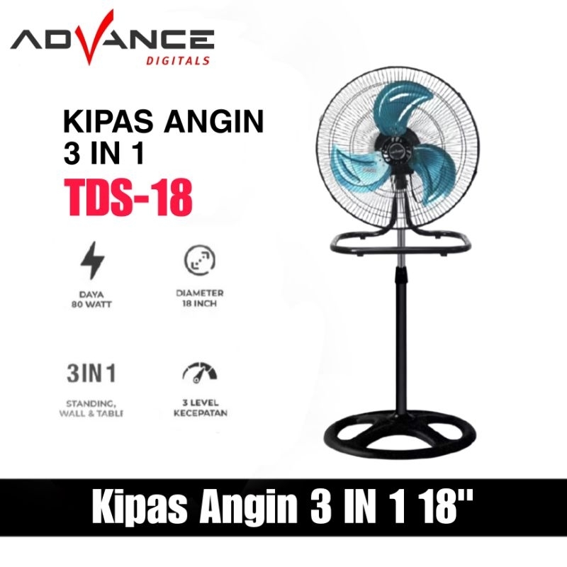 [3in1] Kipas Advance 18 inch Tornado Multifungsi - Kipas Angin Tornado Advance