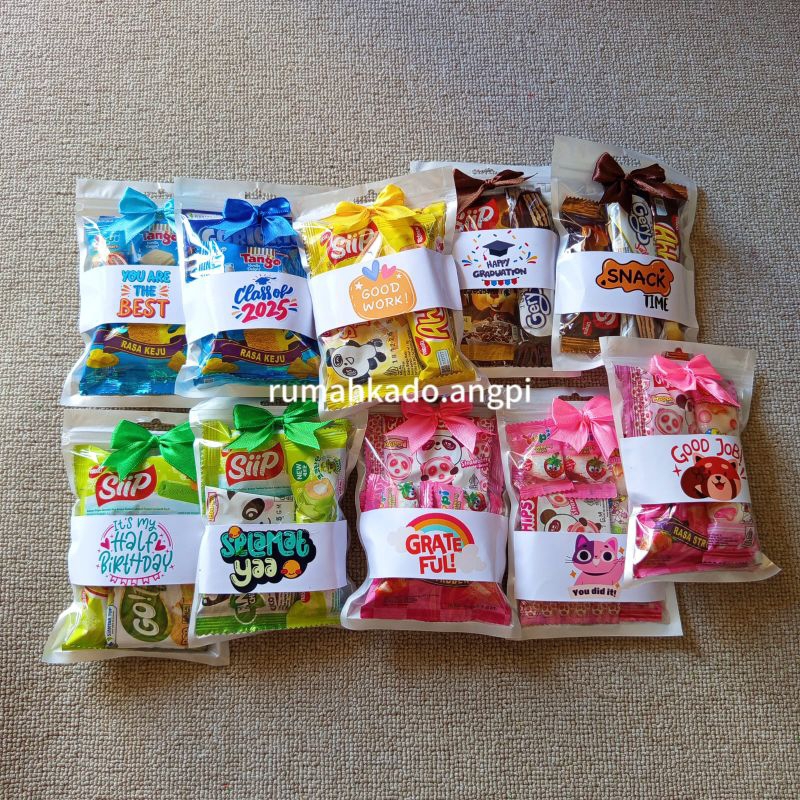 

RKA❤️ Hampers Snack Ziplock Part 1 / Snack Gift Murah / Snack Rewad / Hadiah Siswa / Snack Souvenir / Souvenir Snack
