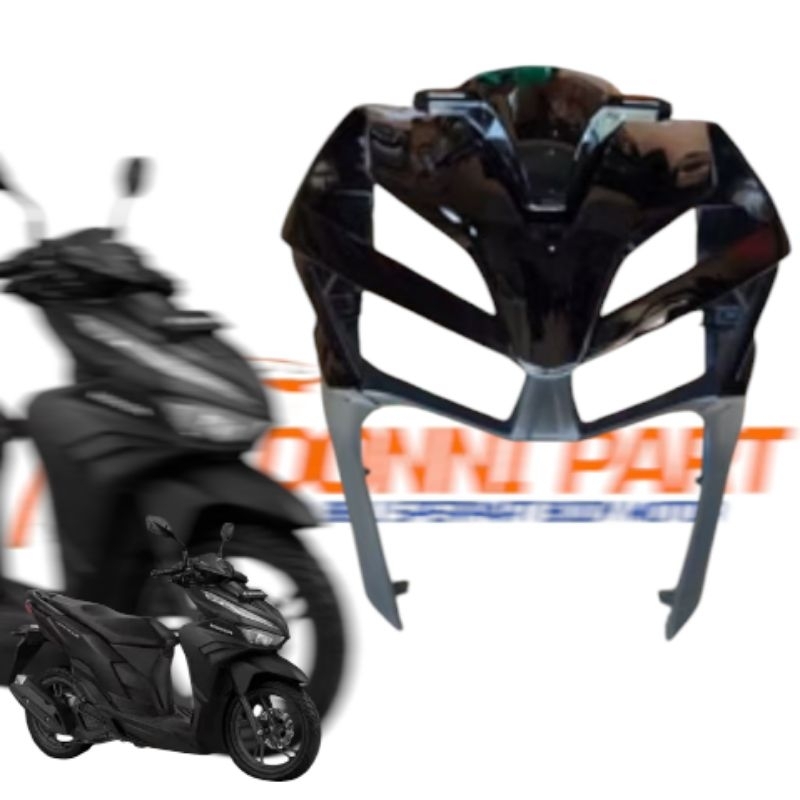paket set tameng depan sayap garnis Vario 125 150 led new 2019-2023 hitam glossy