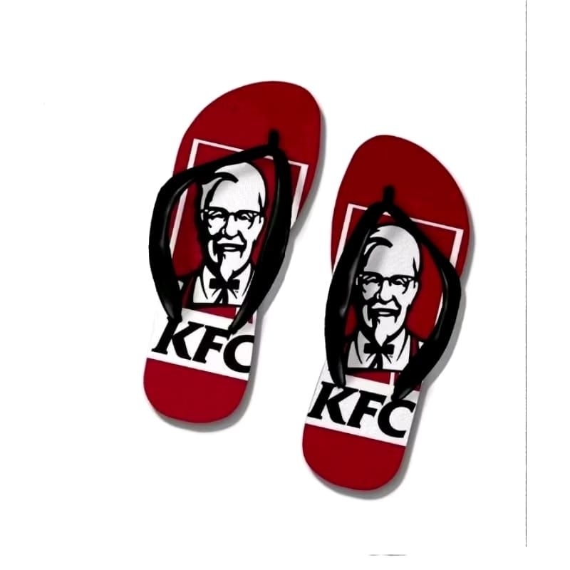 sandal sepon cowo motip sablon kfc