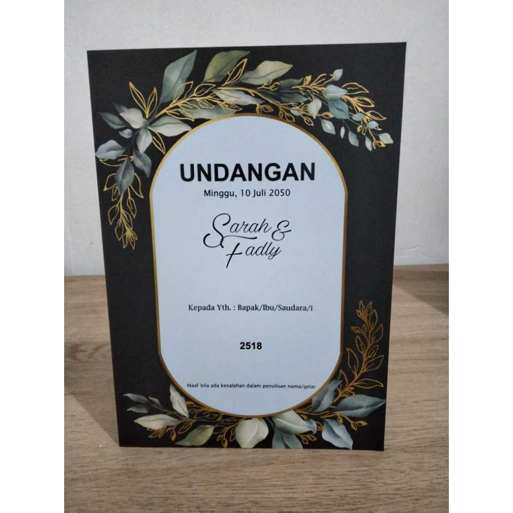2518 ERBA BLANGKO UNDANGAN KOSONGAN, UNDANGAN PERNIKAHAN MURAH