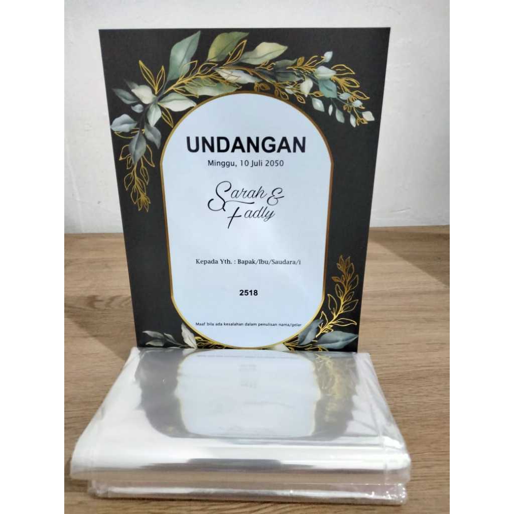 2518 ERBA BLANGKO UNDANGAN KOSONGAN +PLASTIK OPP, UNDANGAN PERNIKAHAN MURAH