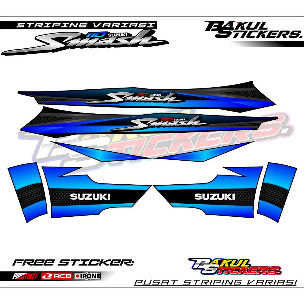 STRIPING VARIASI SUZUKI SMASH 110 / STICKER LIST MOTOR SUZUKI SMASH 110