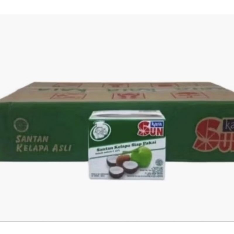 

Sunkara santan siap saji 200 ml 1 karton