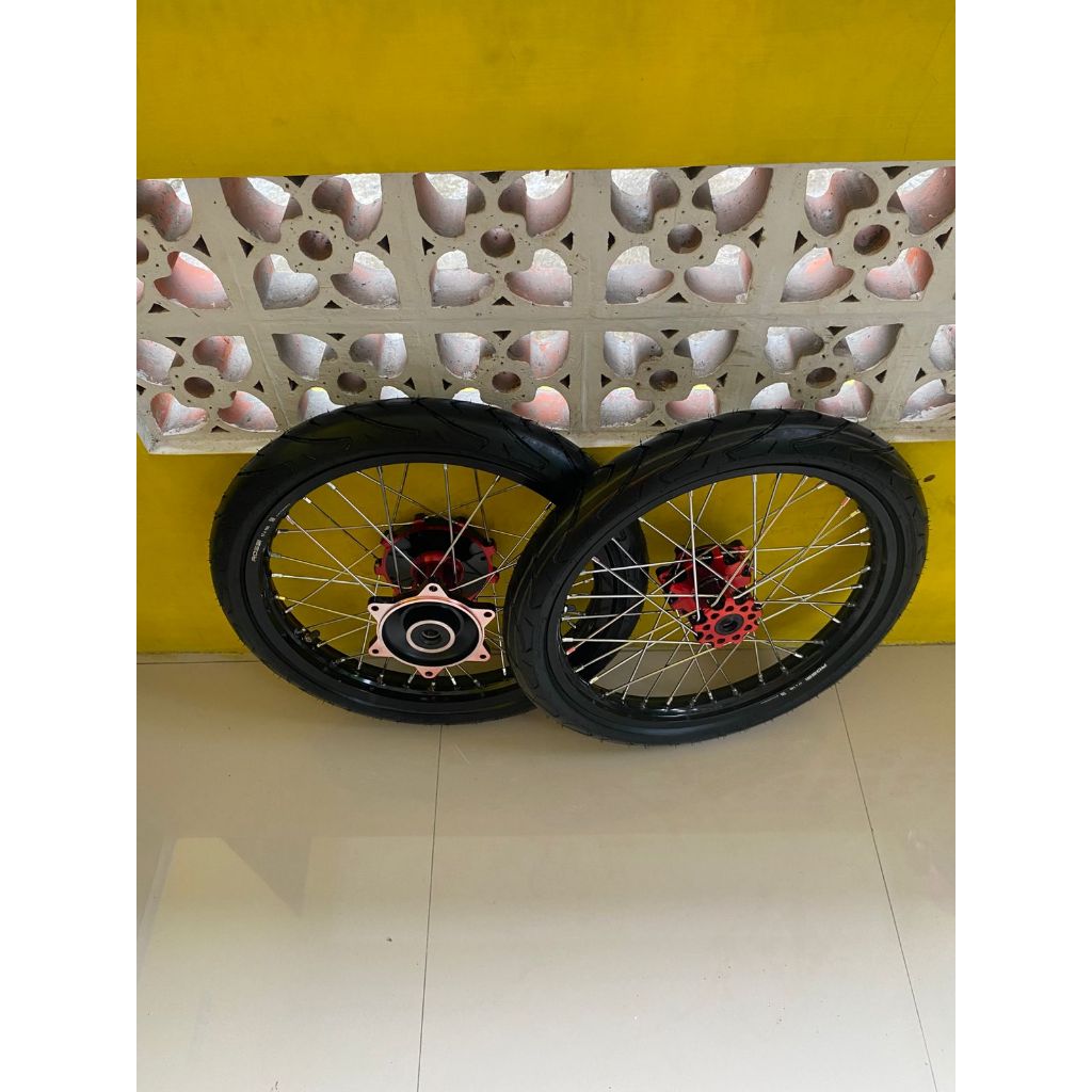 Velg Semi Cacing CRF 140/160 Ring 17 Wheelset CRF Ban Cacing Ring 17 Baru Murah Harga Promo