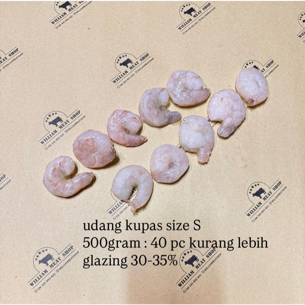

Korzaln Udang Kupas Frozen Tanpa Pengawet / Udang Vaname / Udang Tambak 500Gr Williammeatshop