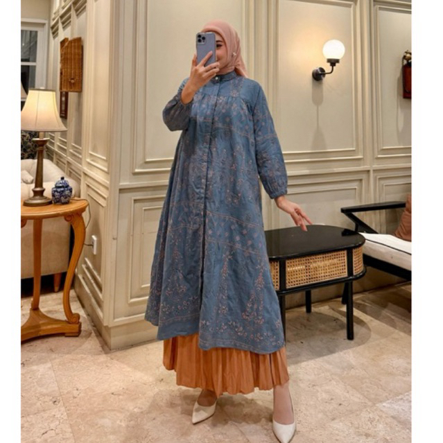 One Set setelan midi + rok plisket premium/plisket premium/setelan midi rok prisket