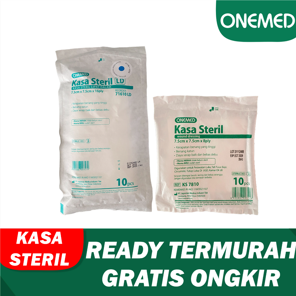 KASA STERIL 71610 ONEMED 7.5x7.5cm 16 PLY 10 PCS