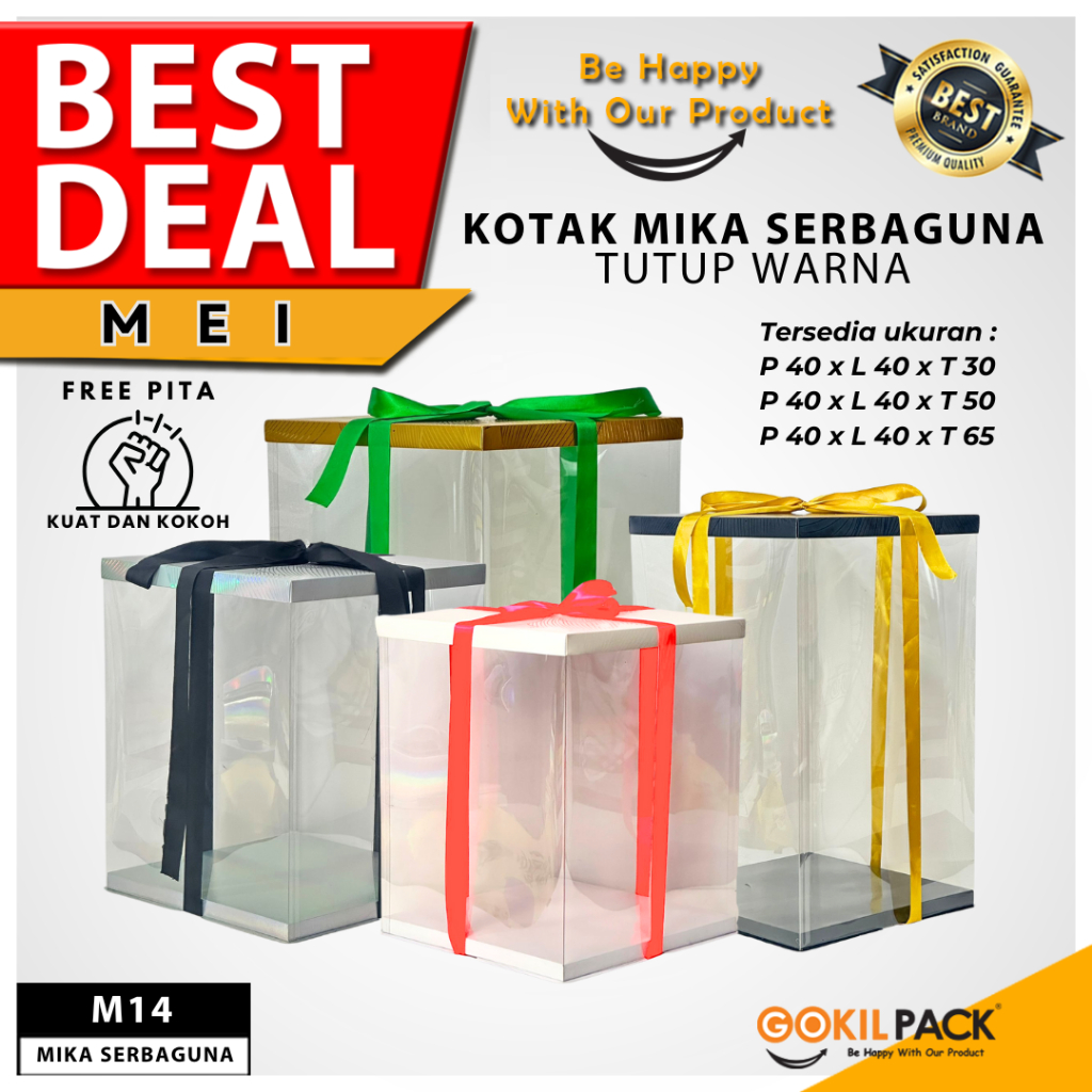 

Gokil Pack Cake Box Kotak Kue Mika Transparan Dus Hadiah - Tutup Hologram M14