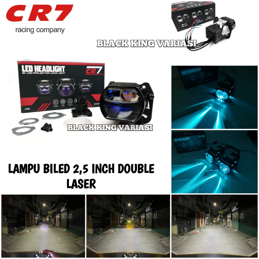 Lampu Biled Double Laser 2,5 inch Lampu Projie Biled 2,5 inch Lampu LED Projector Projie 2.5 inch La