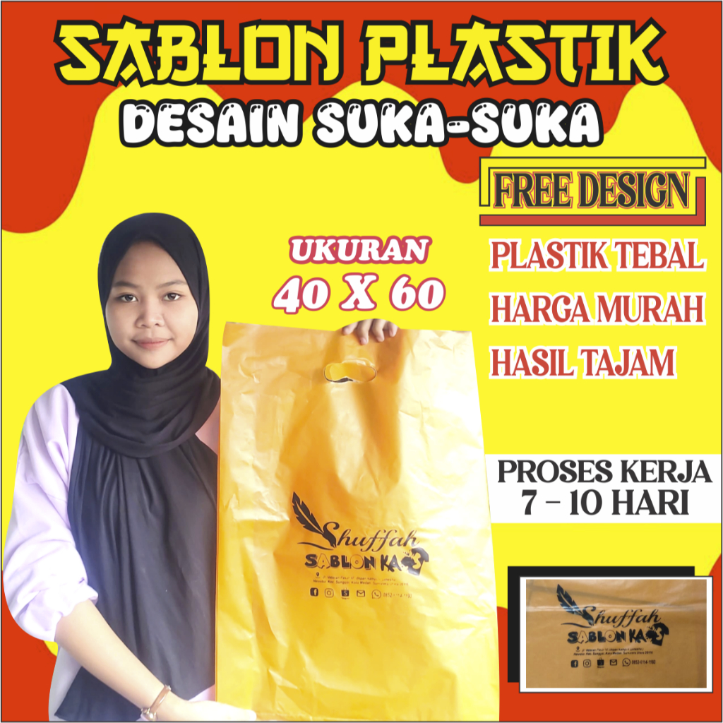 

Plastik sablon 40 X 60 CM olshop kemasan packing Uk 40 X 60 - KITA DESIGNKAN