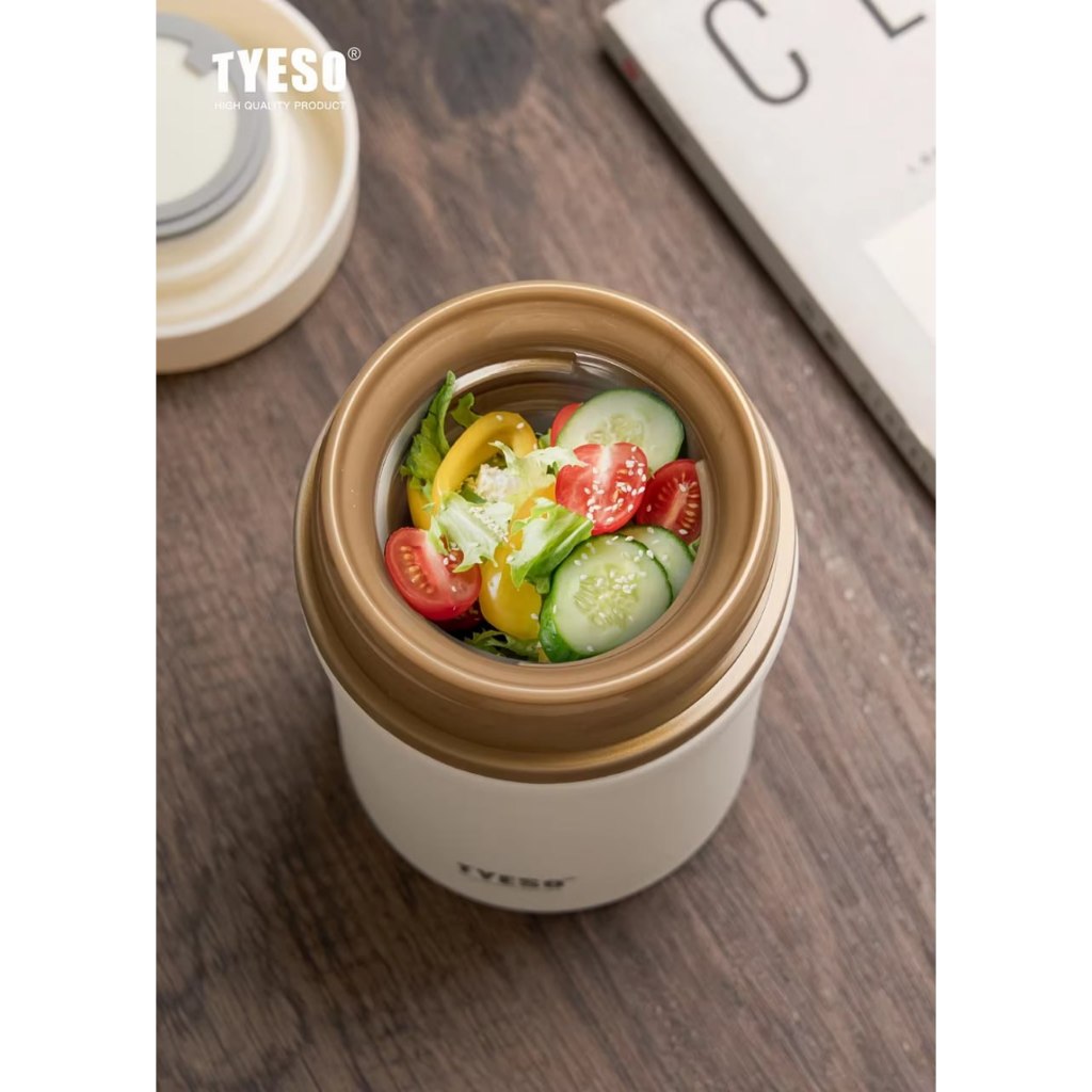 TYESO Thermos Makanan 600ml - Botol TYESO Portable Food Jar  Stainless Steel - Tumblr Travel Mug