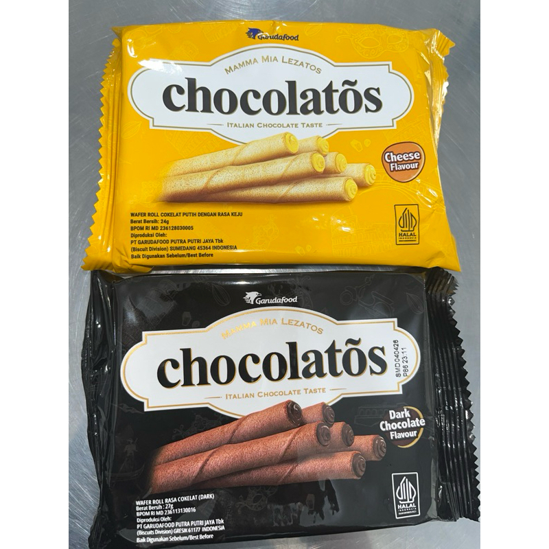 

Chocolatos Mini Wafer Roll 27g - Cheese & Dark