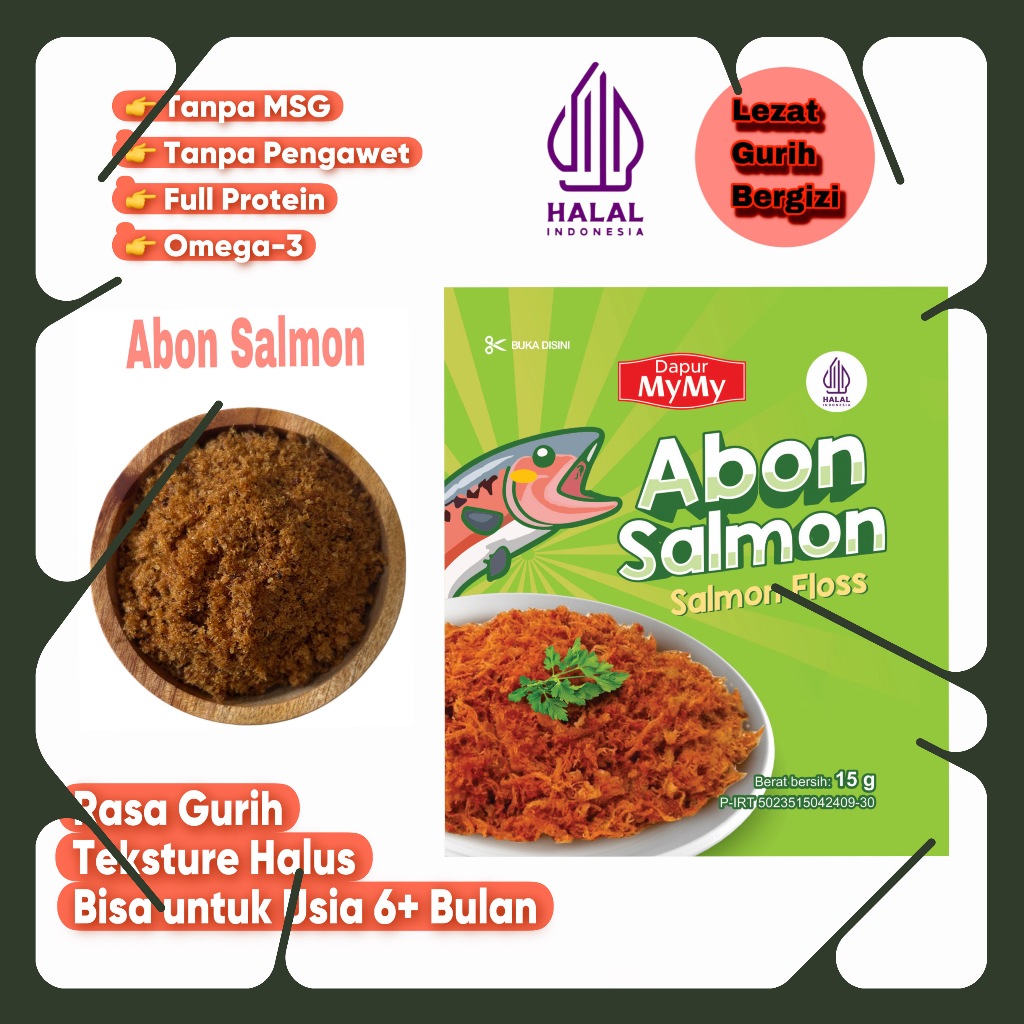 

AYU- Abon MPASI Anti GTM Abon Salmon Penambah Nafsu Makan Anak Tanpa Campuran Kemasan Ekonomis