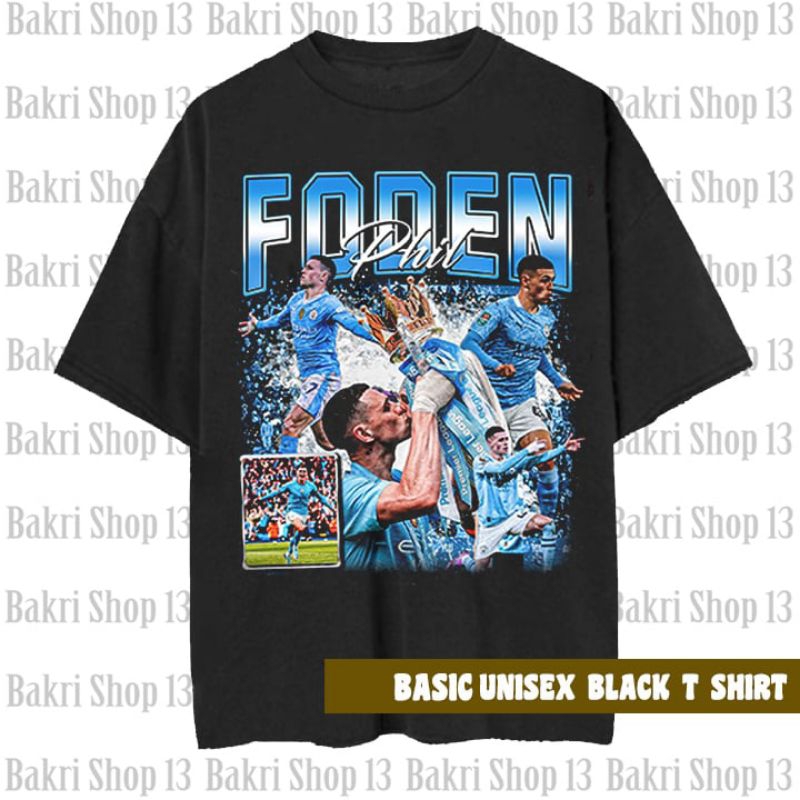 Phil FODEN T-shirt/Kaos Bola Vintage Wash Phil Foden England Unisex