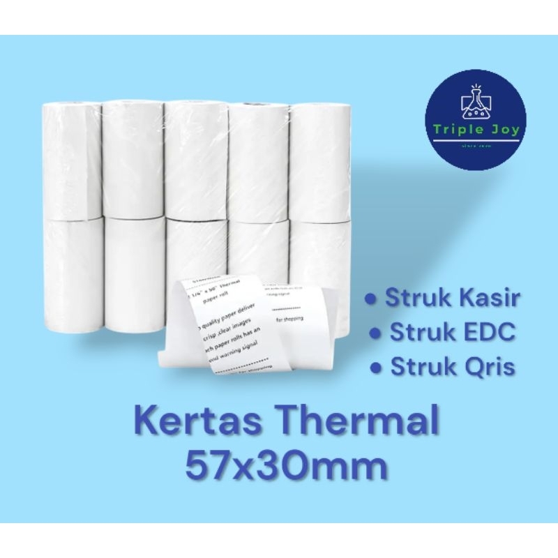 

Kertas Struk Thermal Paper 57x30 Kertas Struk Kasir Coreless 57 x 30