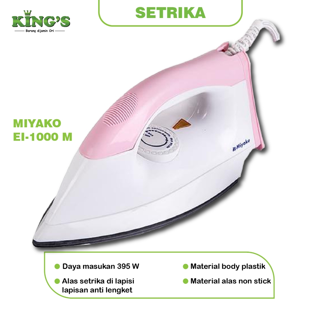 SETRIKA MIYAKO EI-1000 M / REKOMENDASI SETRIKA MIYAKO / SETRIKA MIYAKO MURAH BERKUALITASSETRIKA MIYA