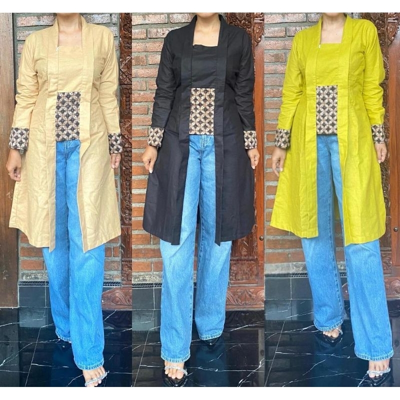 Kebaya Kutubaru Long Katun Rami Kebaya Wisuda Hijab Kebaya Kondangan Kebaya Modern SMLXL XXL XXXL