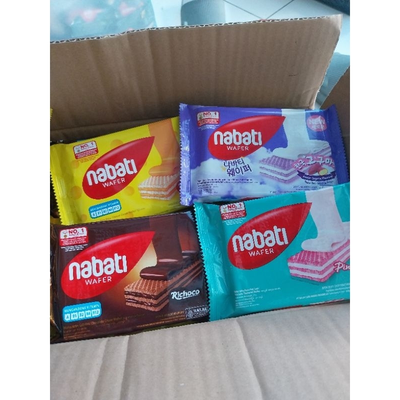 

Nabati Wafer 37gr Rasa Keju / Cokelat / Goguma / Pink Lava
