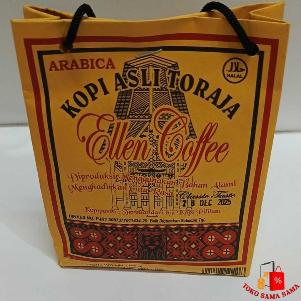 

KOPI ASLI TORAJA ELLEN COFFE ARABICA 100 GRAM