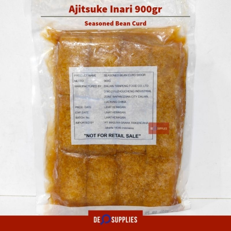 

Ajitsuke Inari 900gr isi 60pcs - Seasoned Beancurd Kulit Tahu Sushi Jepang Halal Age Maruki Frozen
