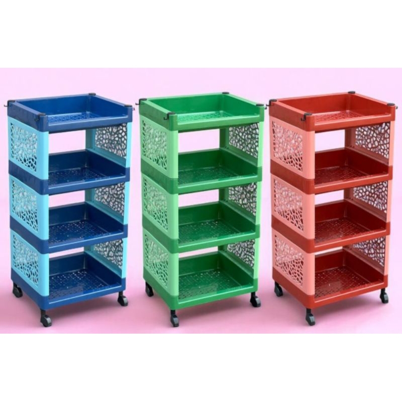 Rak YOYO 4 susun Rak serbaguna dengan roda