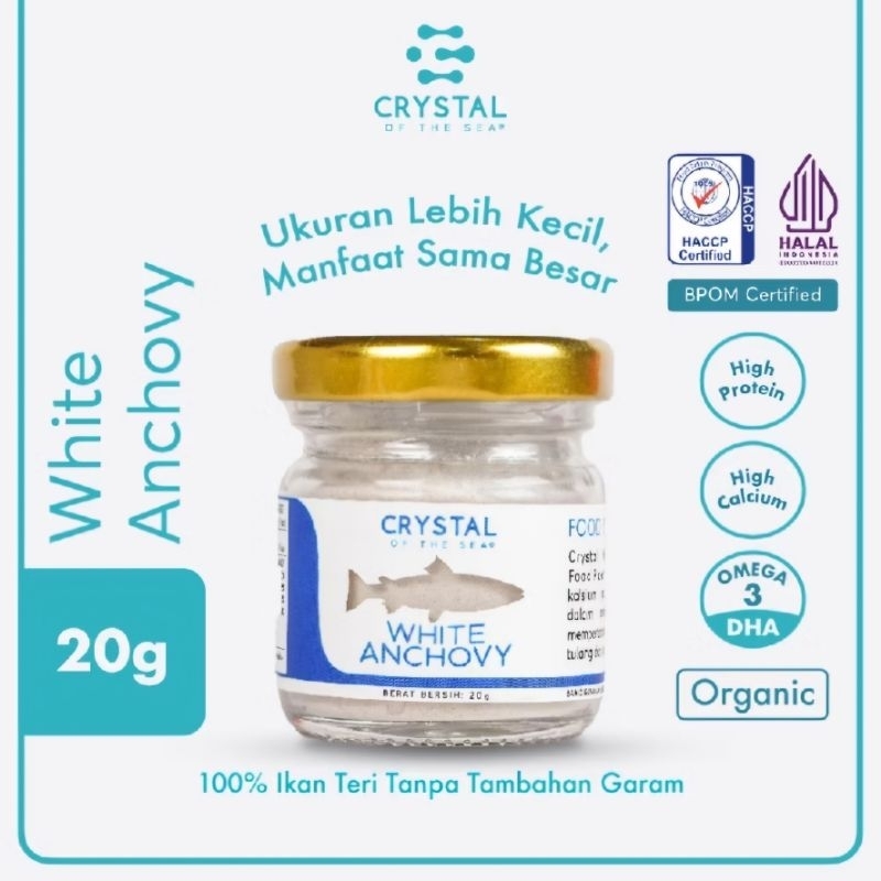 

Crystal Of The Sea | WHITE ANCHOVY - Bubuk Kaldu Ikan Teri Ikan Gabus Kaldu MPASI