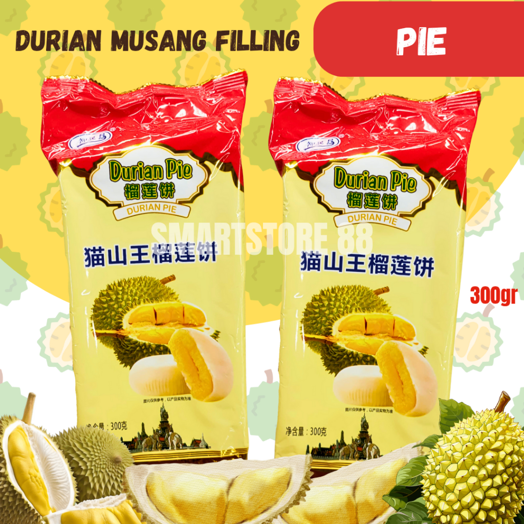 

DURIAN MUSANG KING FILLING PIE 300GR PIA ISI DURIAN