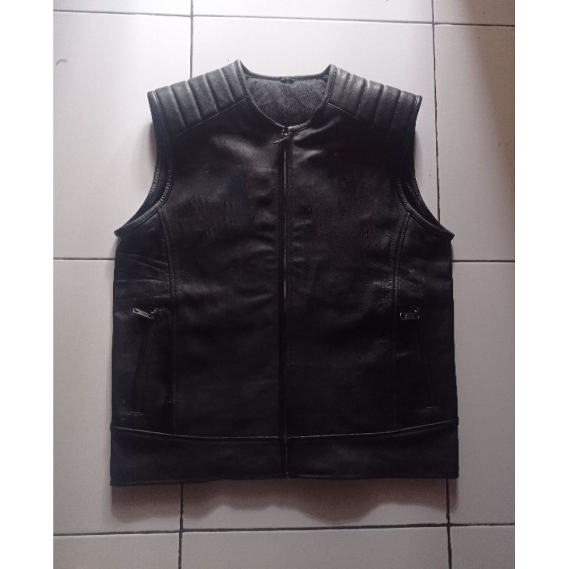 Rompi kulit,rompi pria,vest biker