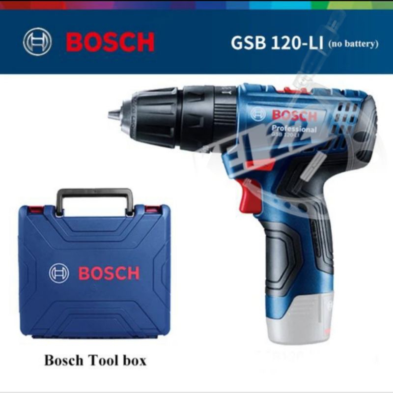 MESIN BOR BATERAI CORDLESS BOSCH GSR 120-LI ( UNIT ONLY)