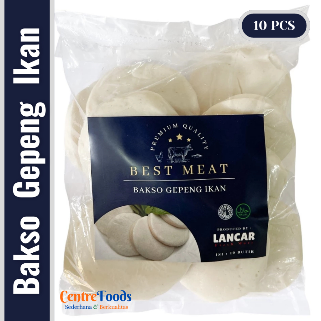 

Bakso Gepeng Ikan Super - Baso Gepeng BEST MEAT | Isi 10 Pcs - 250gr [ Harga Per BKS ]