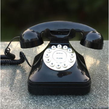 FDA Telepon Rumah/Landline Retro Antik Vintage Warna Hitam