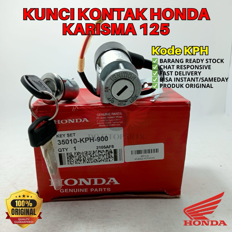 KPH KUNCI KONTAK KARISMA 125 ORIGINAL AHM HONDA, KEY SET ORIGINAL KARISMA, KUNCI KONTAK ORU KARISMA 