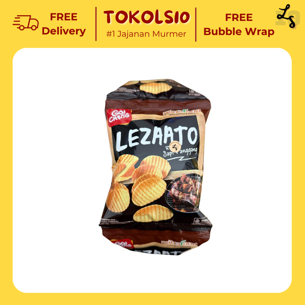 

Lezaato Keripik Rasa Sapi Panggang 1 Renceng isi 10x10gr
