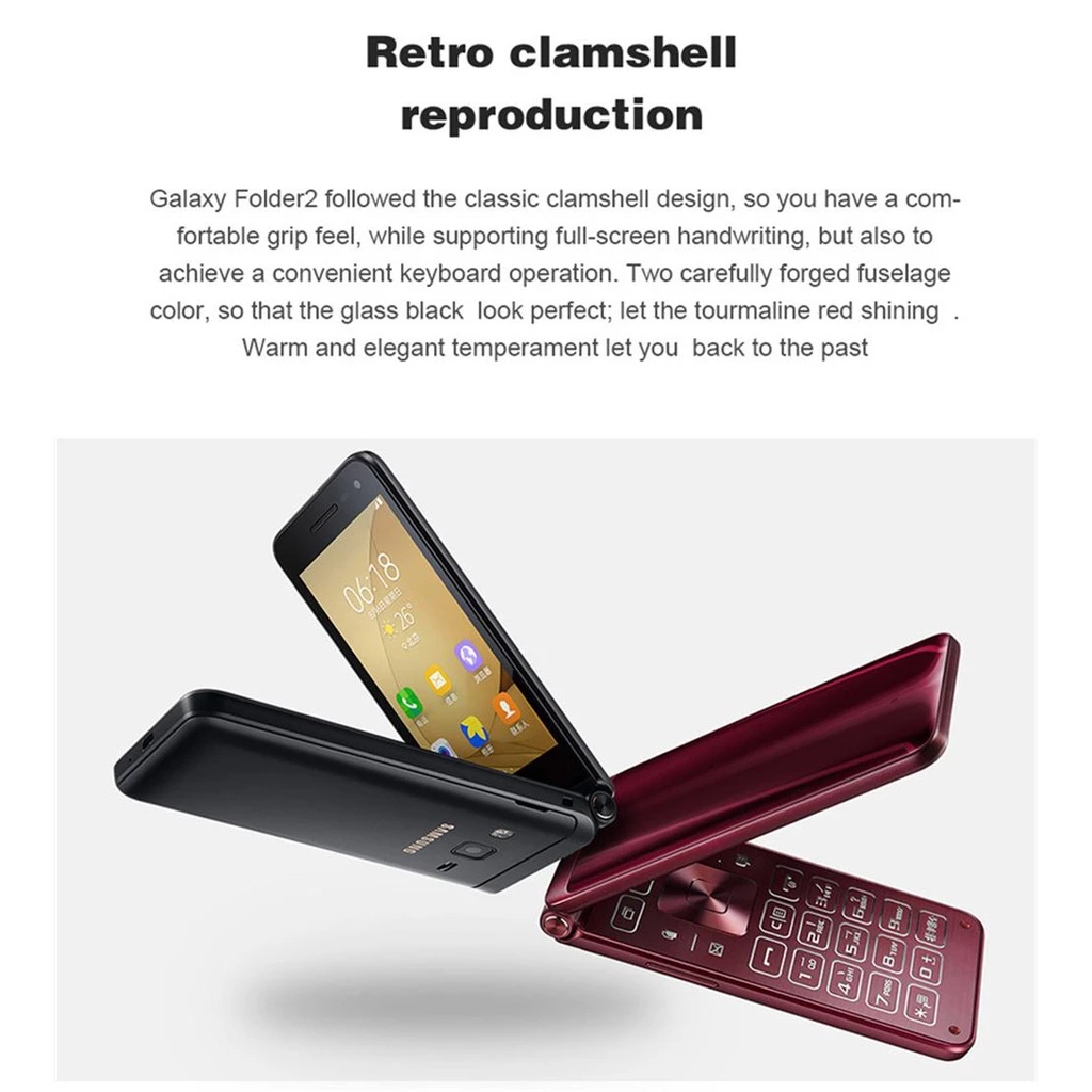 Hp Samsung flip Galaxy Folder 2 G1650 bisa W ADual Sim Keypad Flip Lipat
