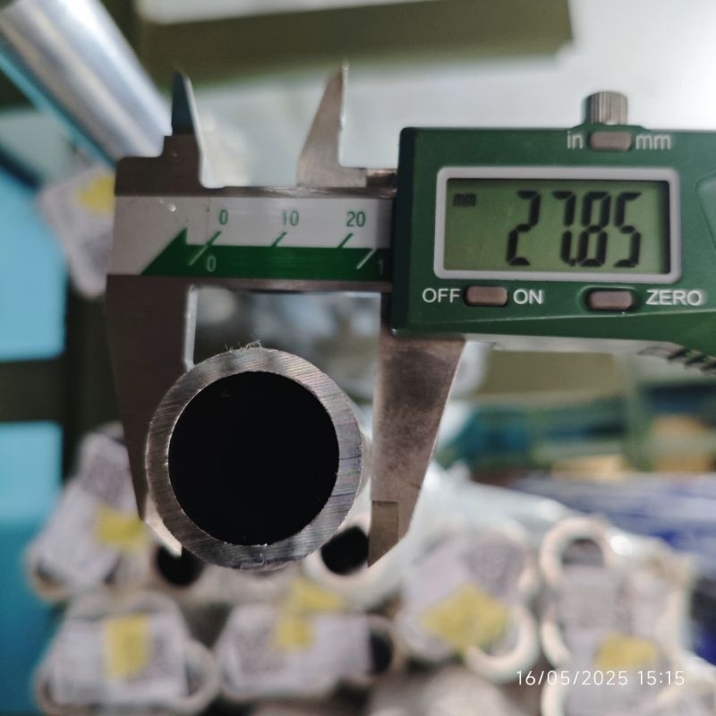 pipa aluminium od 28mm x id 22mm x 6meter tabung dural 28 x tebal 3 x 6000