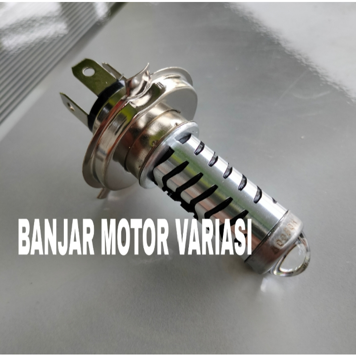 BANJAR MOTOR LAMPU UTAMA LED H4 SENJA LAMPU DEPAN NINJA R 15 VIXION Scoopy LED  MOSCOW DEPAN MOBIL M
