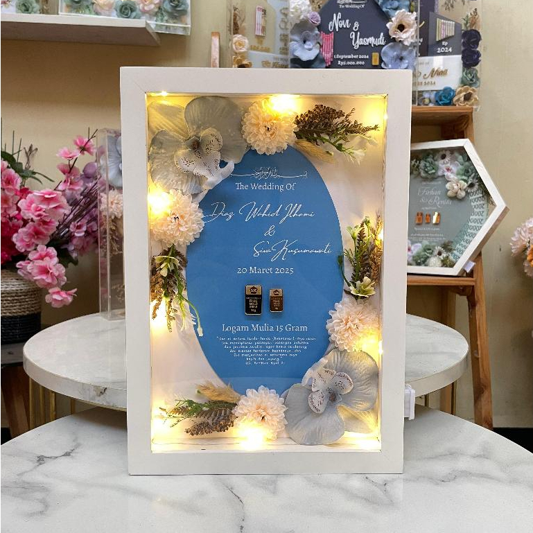 Mahar Murah / Mahar Anggrek / Mahar Kekinian / Mahar Terkini / Mahar Pernikahan / Frame Mahar 3D Pop