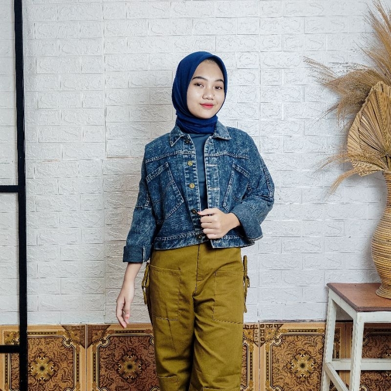 JAKET JEANS WANITA PREMIUM/JAKET JEANS KEKINIAN