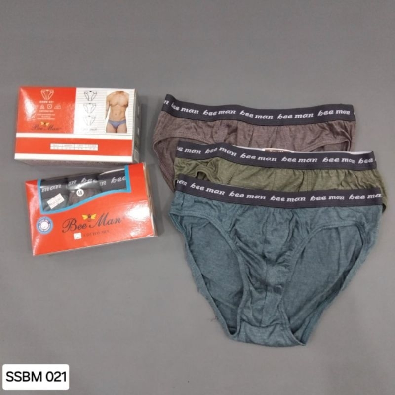 CD Bee Man , Cd Cowok karet  Boxer SSBM 021 , 1 box ( isi 3 pcs ). Bahan katun