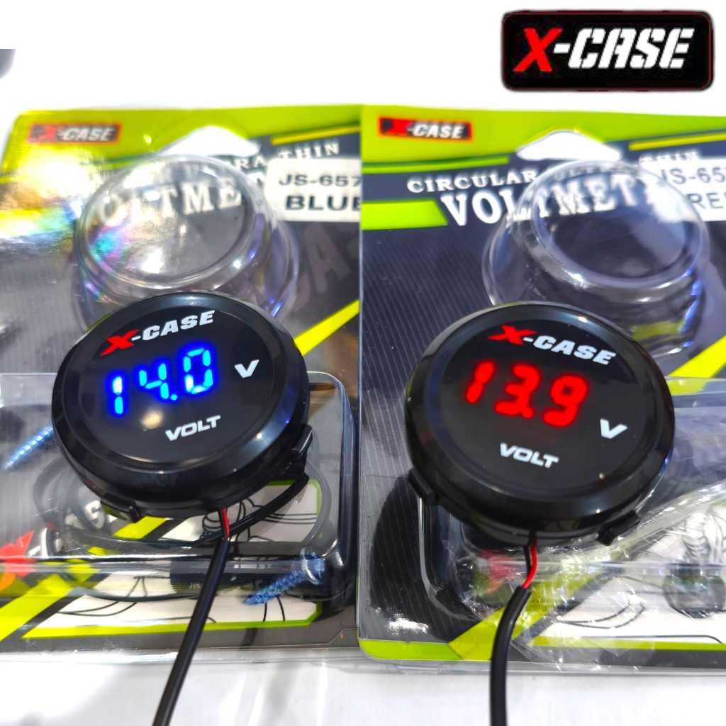 VOLTMETER BULAT DIGITAL VOLTMETER PENGUKUR AKI DIGITAL BULAT XCASE UNIVERSAL SEMUA MOTOR PM5