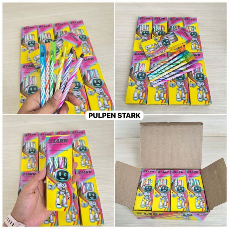

1 Lusin Pena Ulir Warna Isi 12 Pcs/ Pulpen / Ballpoint / Pena Stark Ulir ST 9016