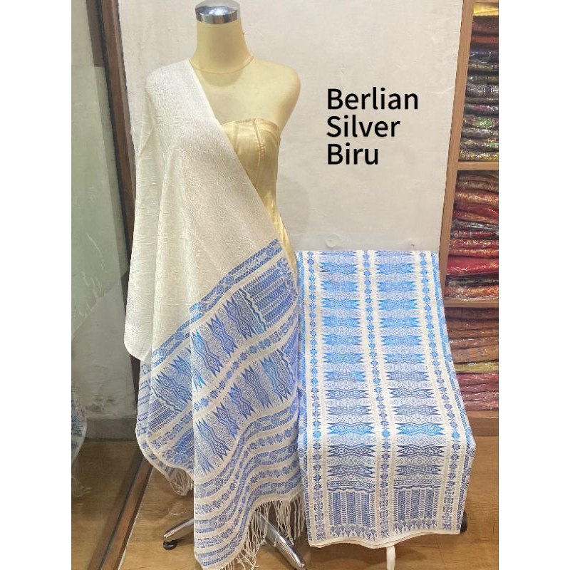 Na70 Songket Modern Tanpa Sambungan Benang Sutra Berlian Gebeng Warna Biru Maroon Ungu Manggis Biru 