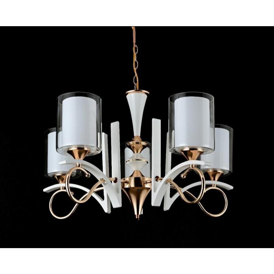 SL7619-5 LAMPU GANTUNG HIAS KACA MINIMALIS MODERN KLASIK RUANG TAMU MEJA MAKAN DEKORASI GOLD PENDANT