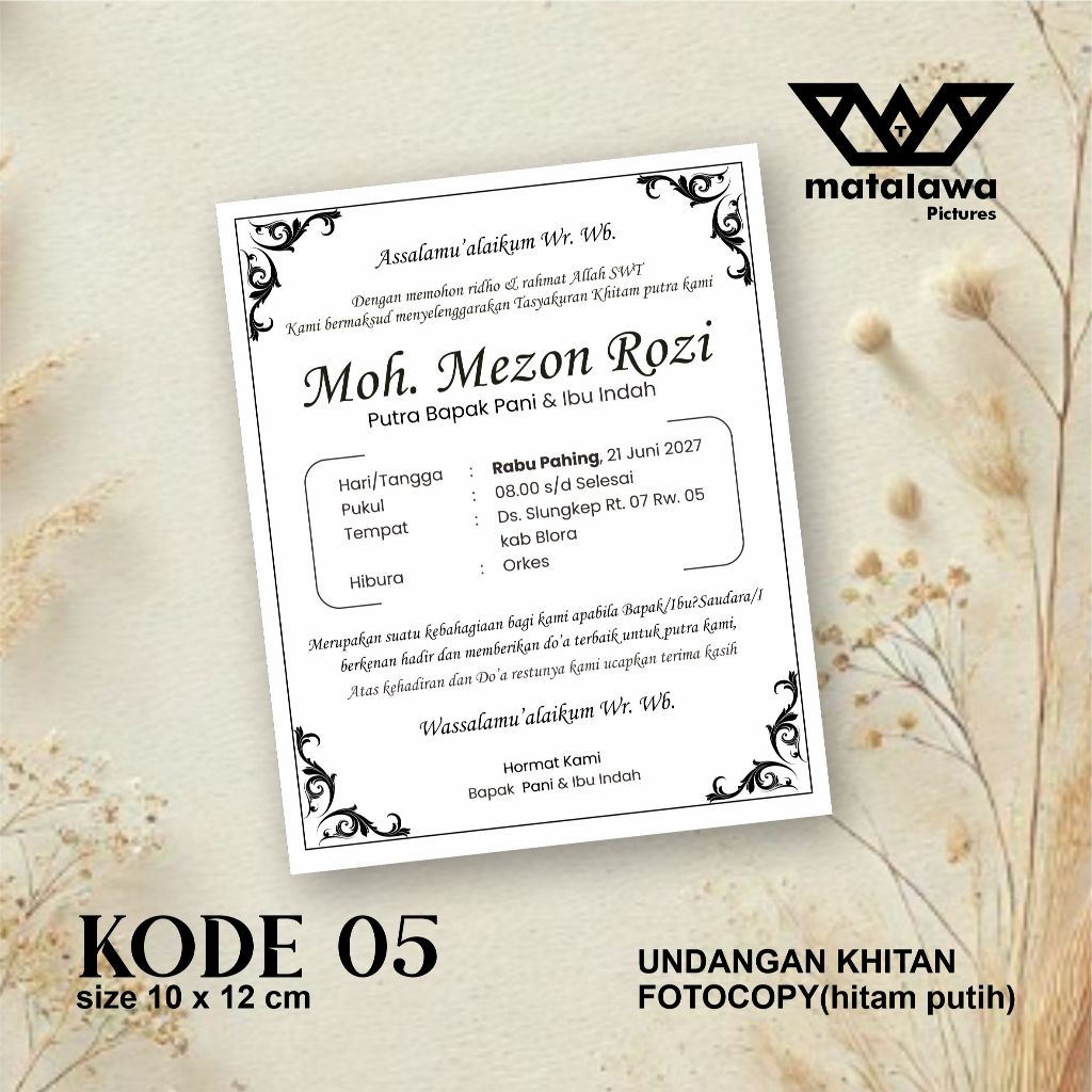 Undangan Besek tonjokan Punjungan khitan Walimah Tahlil Ursy Aqiqah kotak makan Nasi murah 05