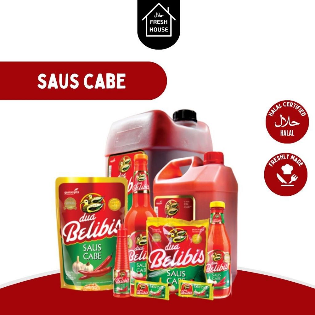 

SAUS CABE DUA BELIBIS 135 ML / 335 ML / 535 ML / 1 KG